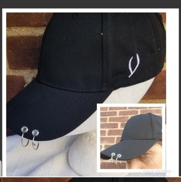 Black Cotton punk/ goth cap NEW/ - Picture 10 of 10